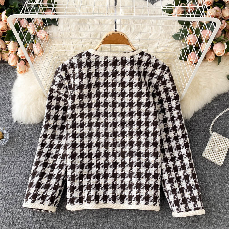 Qianniaoge small fragrance short versatile coat women's fashion  1543
