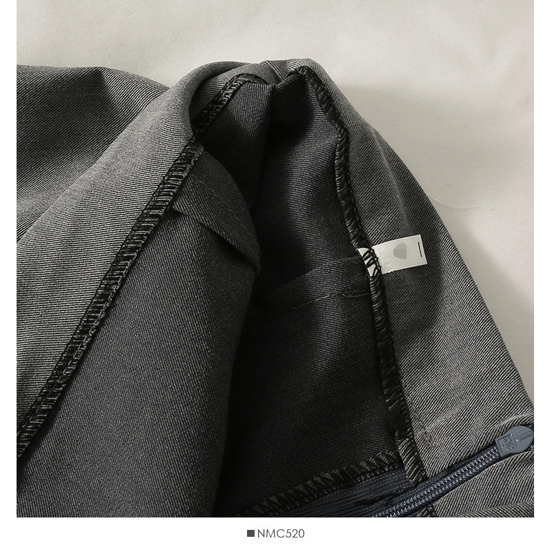 Retro simple versatile split casual skirt  2546