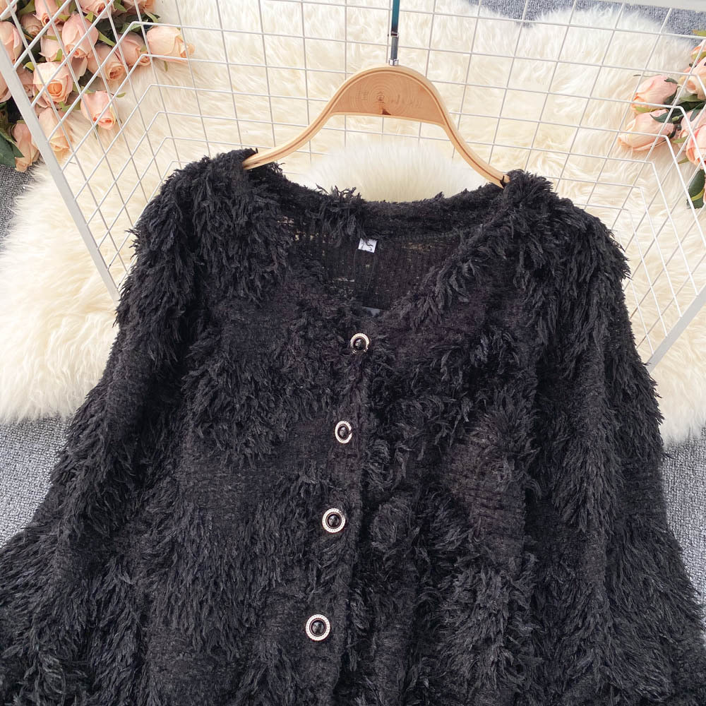 Socialite, high quality cardigans, new, trendy, soft, plush, sweet all-match cardigans, coat tops  1391