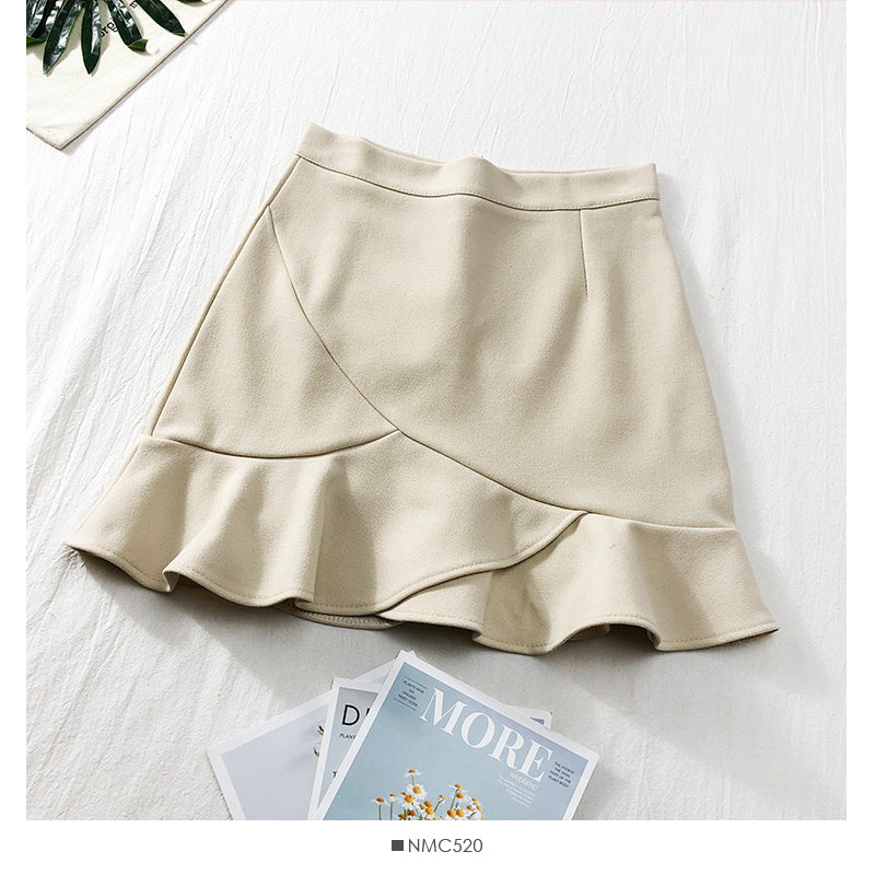 Ruffled short Hip Wrap Skirt for women  2532