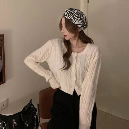 New, soft sweater, loose, languid twist cardigans  1431