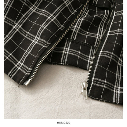 Off shoulder exposed clavicle zipper bubble sleeve top high waist skirt  2490