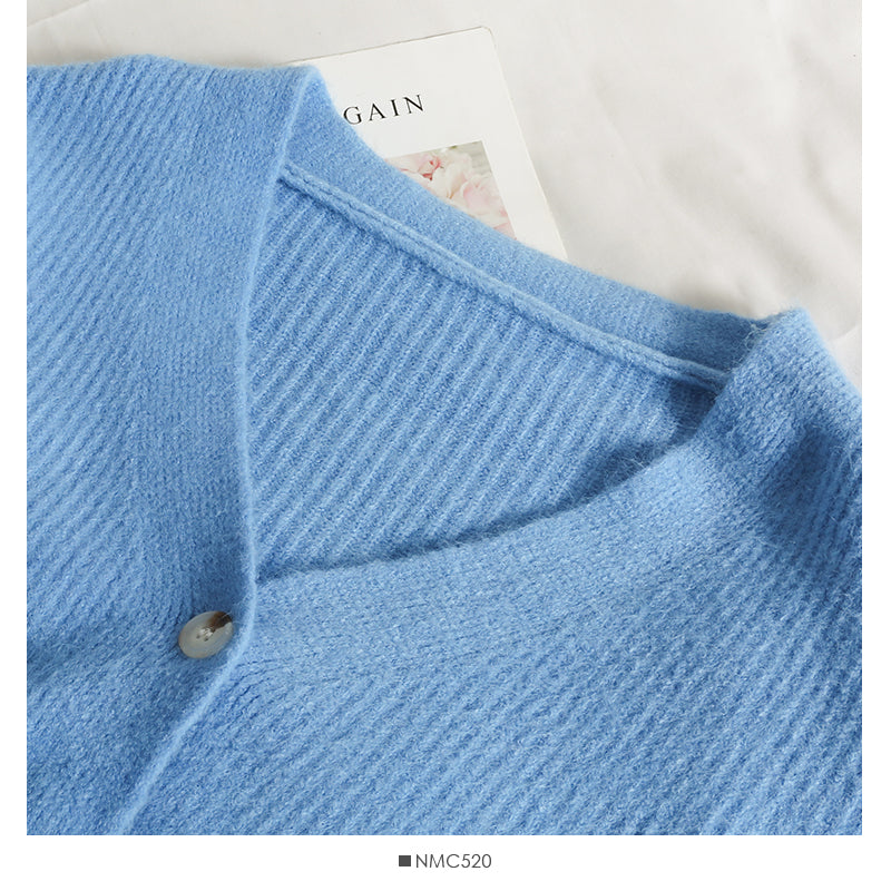 Sweater women's autumn clothes small versatile V-neck  1799