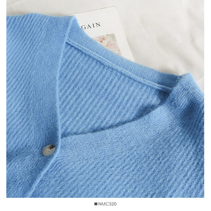 Sweater women's autumn clothes small versatile V-neck  1799