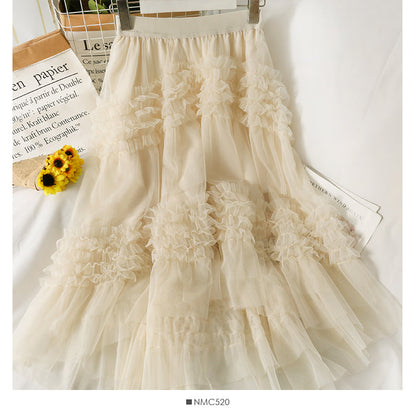 Foreign style versatile high waist skirt  2512