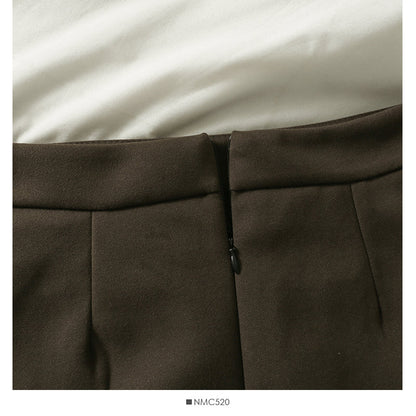 Multi panel buckle high waist slim A-line skirt  2578