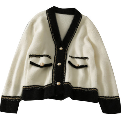 Contrast stitched bright silk three button low neck T-shirt  1785