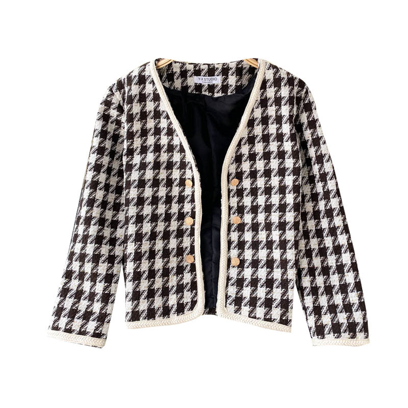 Qianniaoge small fragrance short versatile coat women's fashion  1543