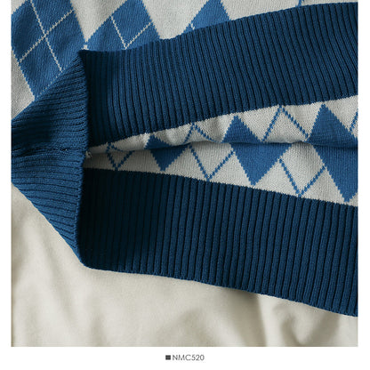 Knitwear women's autumn Lapel long sleeve versatile Pullover Top  2001