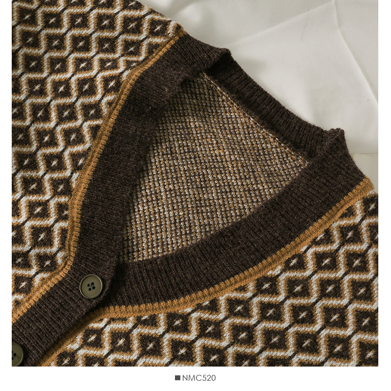 Hong Kong Vintage Plaid single breasted cardigan sweater coat  1926