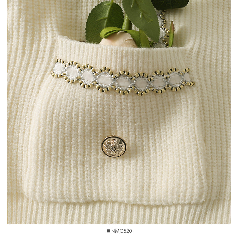 Sweater women's three button cardigan thin V-Neck long sleeve sweater  1755