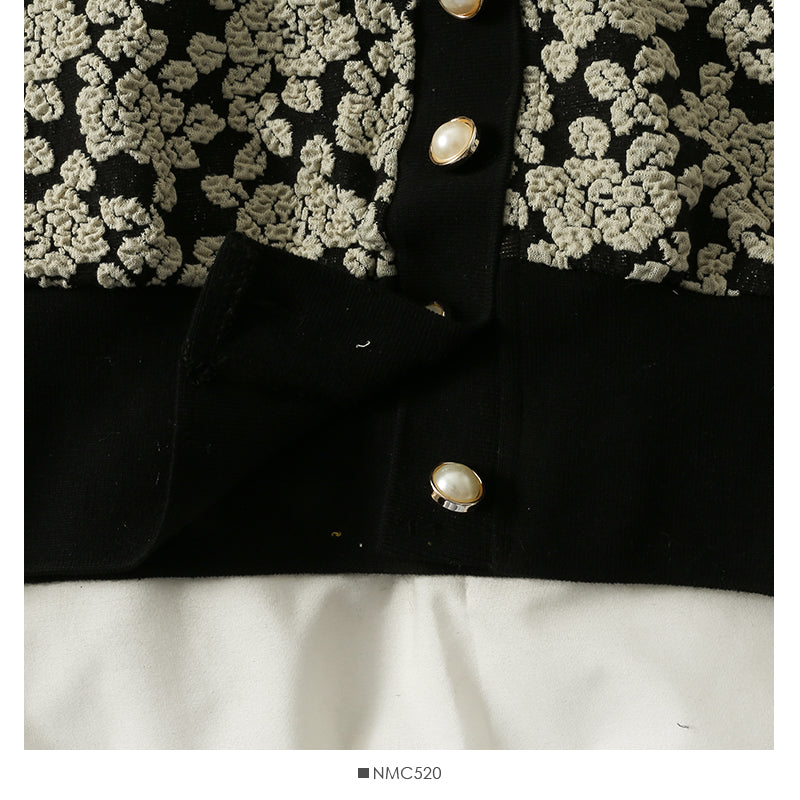 Printed single breasted sweater women's V-neck slim long sleeved sweater  1877