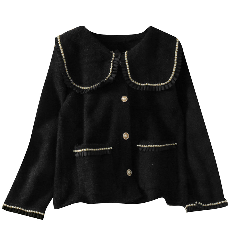 Plush loose coat feminine versatile long sleeved sweater  1798