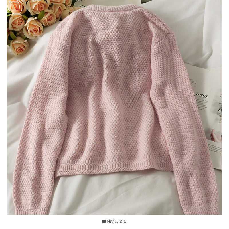 Sweater Vintage bow sweater long sleeve  1735
