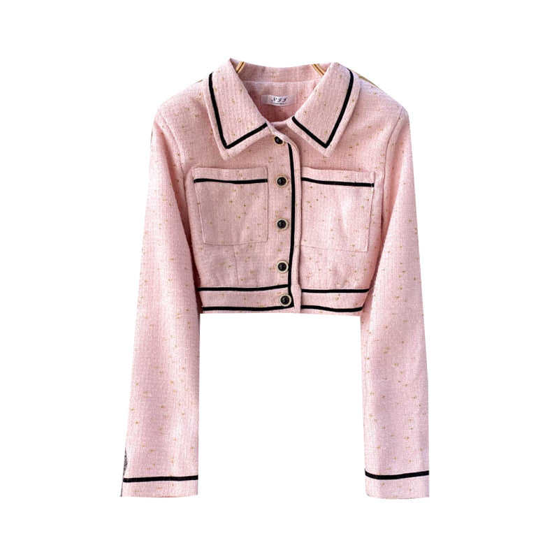 Hepburn coat women's versatile age reducing Fashion Top  1536