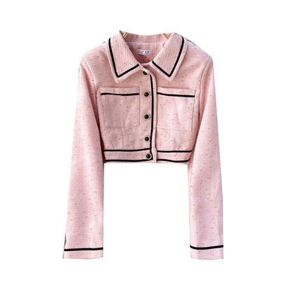 Hepburn coat women's versatile age reducing Fashion Top  1536