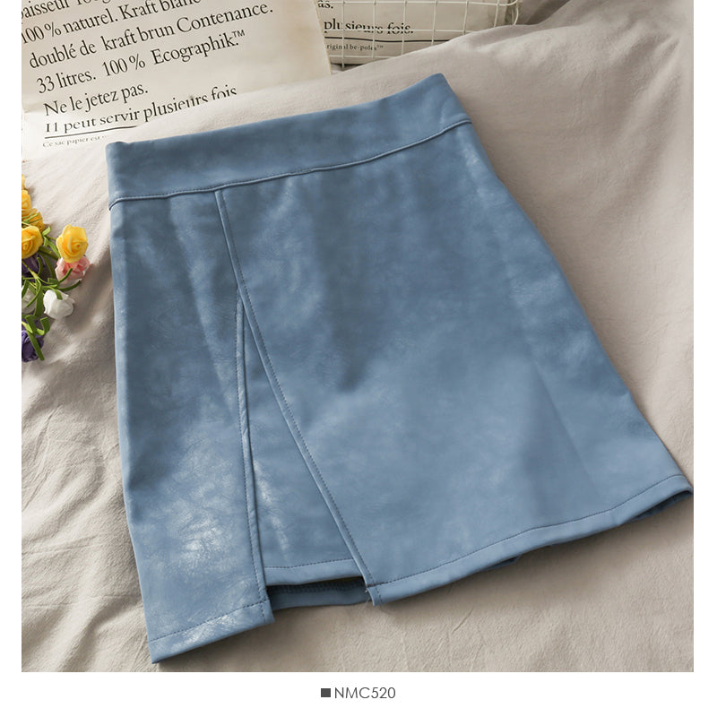 High waist split Hip Wrap one-step skirt half skirt  2493