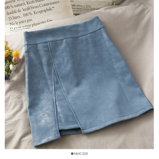 High waist split Hip Wrap one-step skirt half skirt  2493