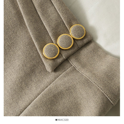 High waist three button thickened large swing skirt  2520