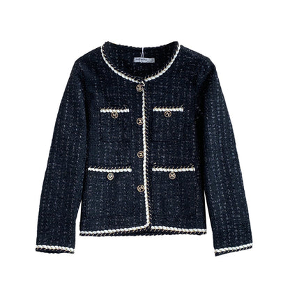 Lady xiaoxiangfeng tweed knitted coat  1668