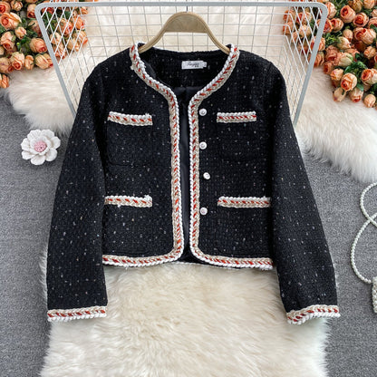 High end small fragrance celebrity tweed coat  1656
