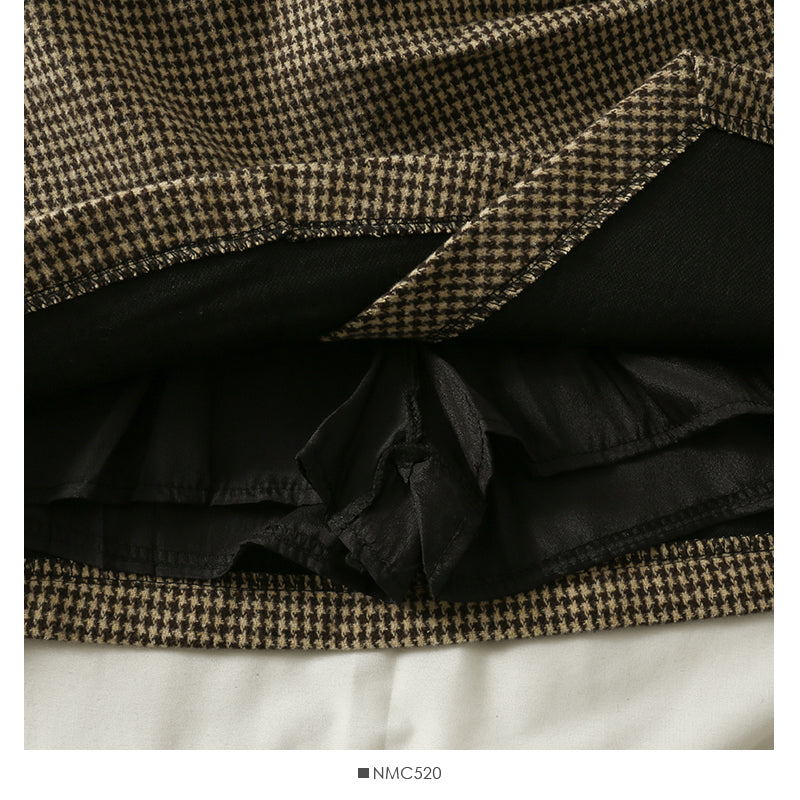 Korean retro pleated slim skirt with high waist and buttocks  2567