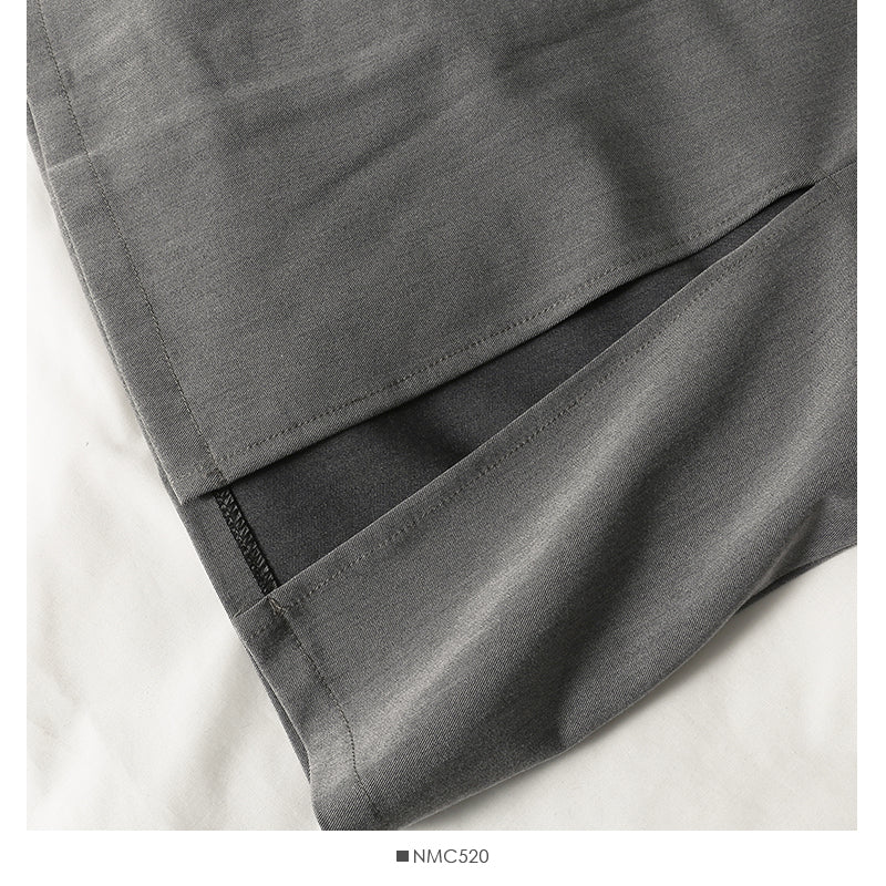 Retro simple versatile split casual skirt  2546