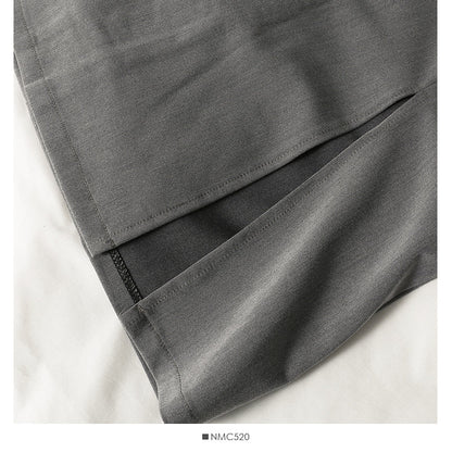 Retro simple versatile split casual skirt  2546