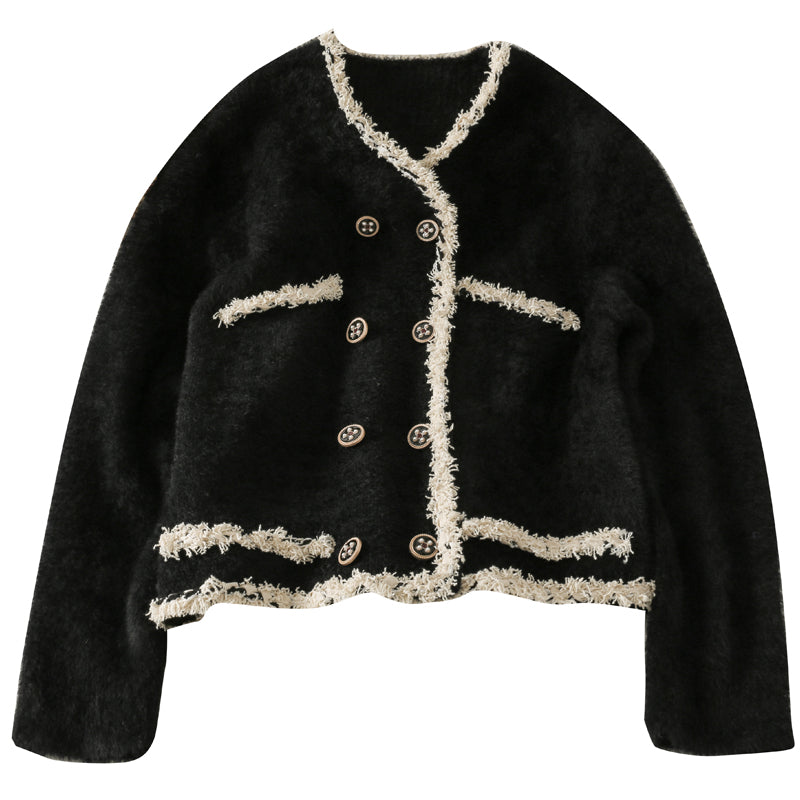 Sweater women's loose and thin double breasted open  1853