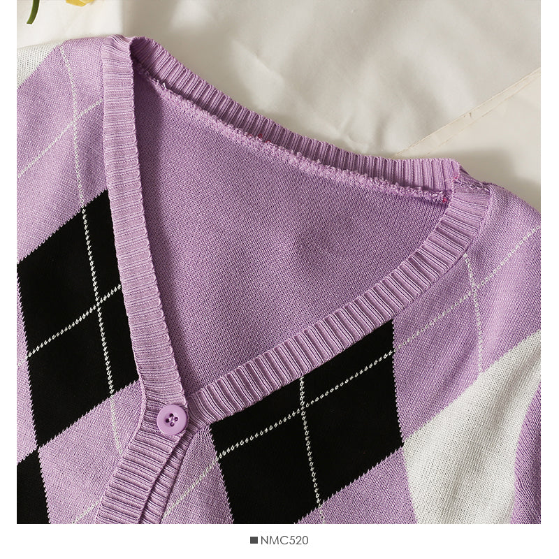 Knitwear women's autumn short slim top  1832