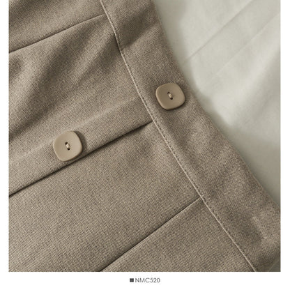 Korean Retro High Waist middle and long breasted skirt for women  2528