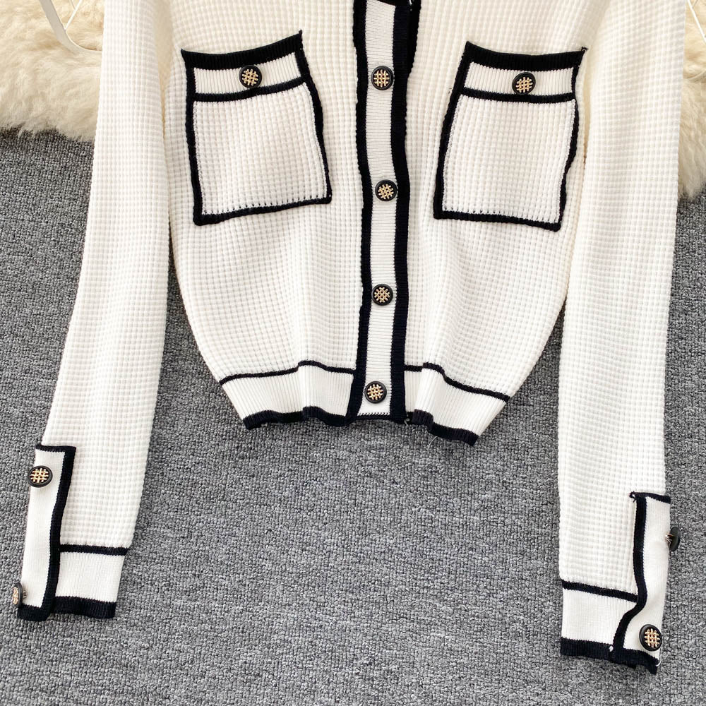 Cute knitted cardigan tops knitted cardigan sweater  1486