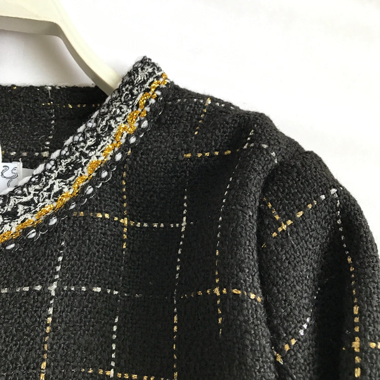 Small fragrant clothes, suit coat, versatile tweed, thin  1643