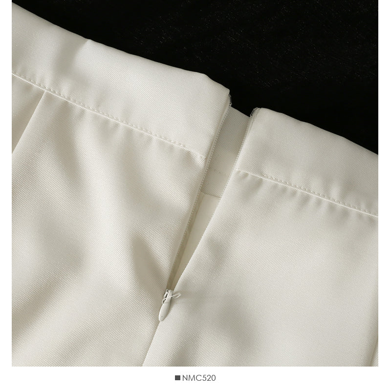 Korean irregular bandage, high waist, thin, foreign style, pleated skirt, female  2524