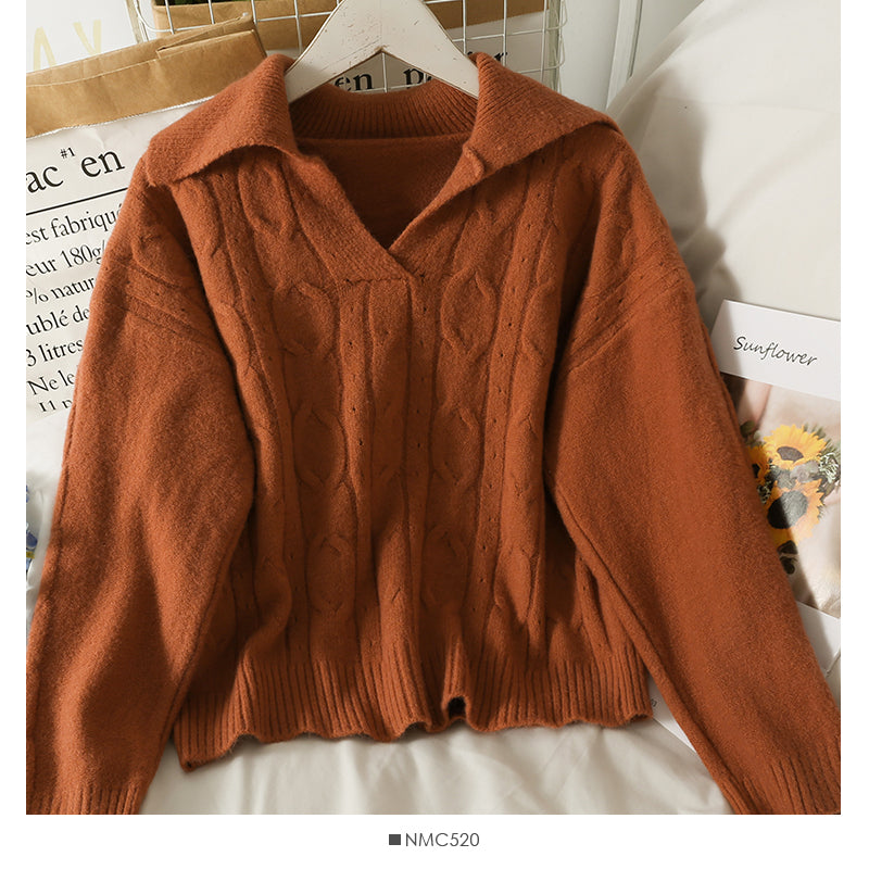 Sweater Korean slim pure color top  1917