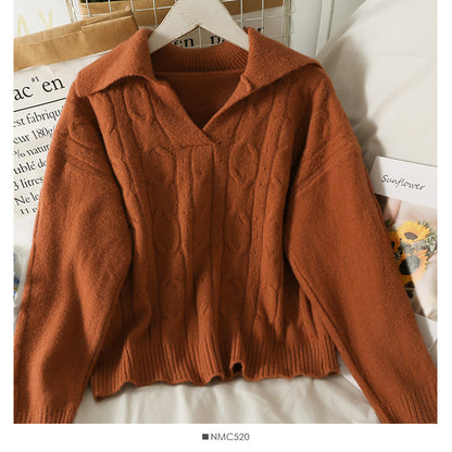 Sweater Korean slim pure color top  1917