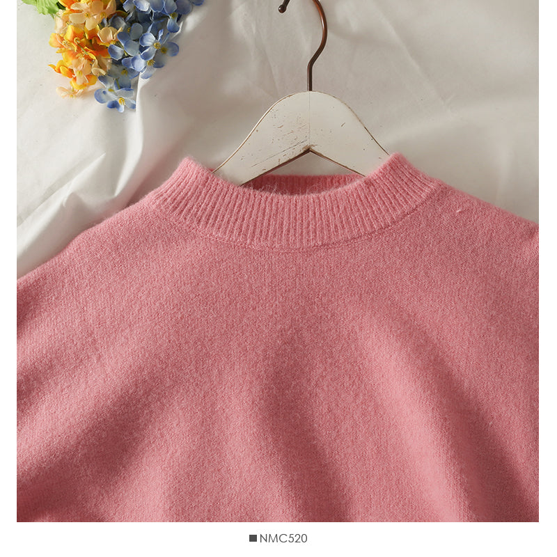 Sweet wind long sleeve loose and thin medium and long sweater  1916