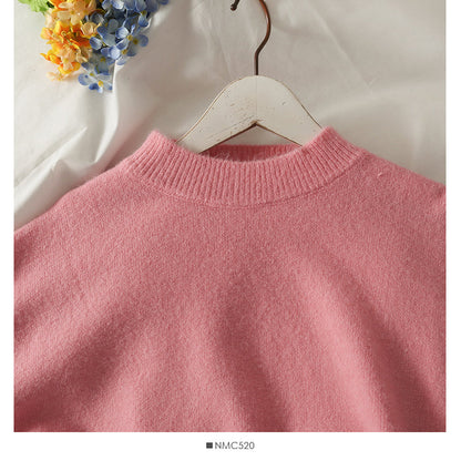 Sweet wind long sleeve loose and thin medium and long sweater  1916