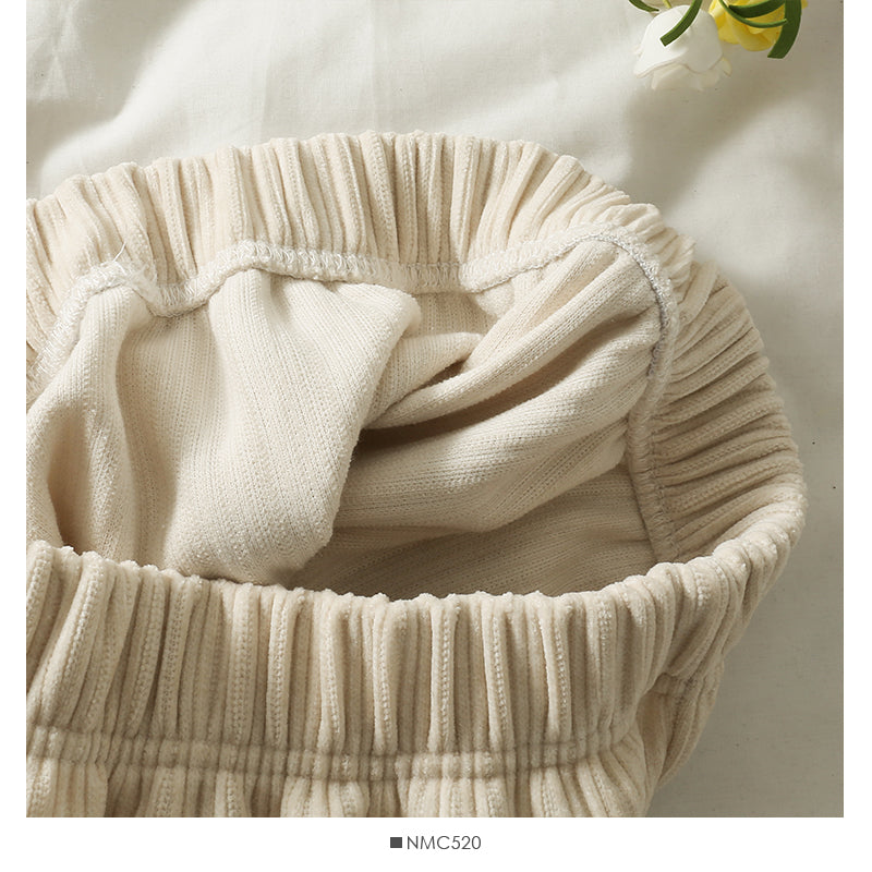 Hong Kong style retro vertical stripe elastic waist medium length skirt  2494