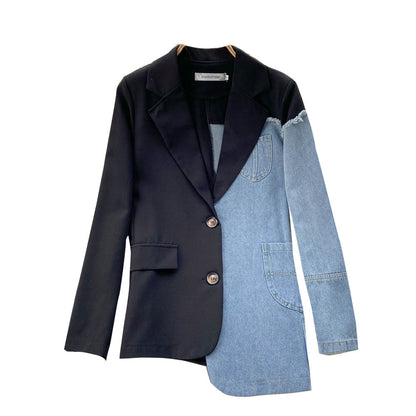 Jacket female cowboy stitching Blazer  1505