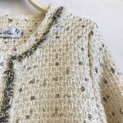 Small fragrant clothes retro short coat spring tassel round neck small coat  1663