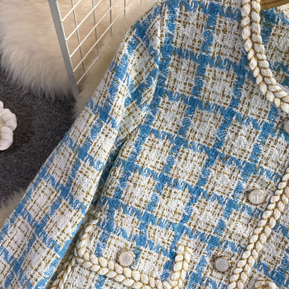 Xiaoxiangfeng tweed coat female  1641