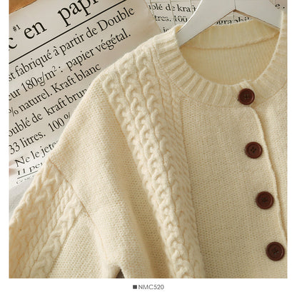 Sweater coat women's autumn long sleeve versatile slim knit  1987