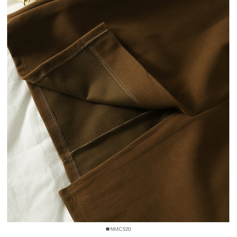 Retro High waist and thin one grain button wool skirt  2570