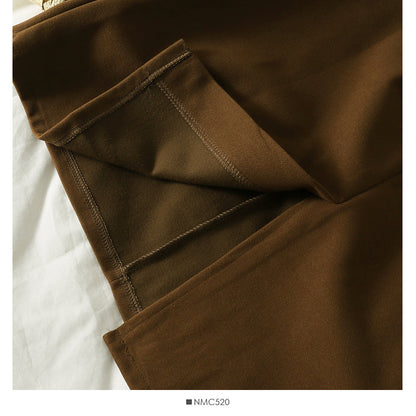 Retro High waist and thin one grain button wool skirt  2570