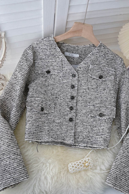 Shoulder padded jacket women's autumn new versatile top  1551