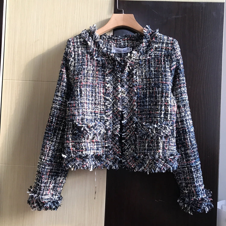 Tassel short coat women's long sleeved cardigan fashion slim fit  1639