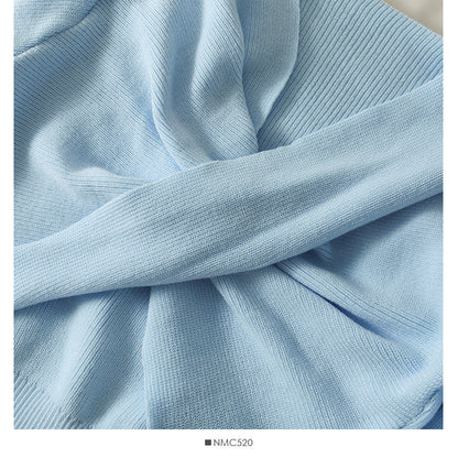 French minority short navel exposed thin long sleeve sweater  1772