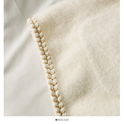 Bright silk bonded single breasted V-Neck long sleeve sweater coat  1699