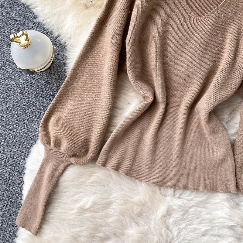 Women's sweater with half high neck design  1604